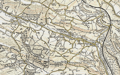 Old map of Whitwell Moor in 1903