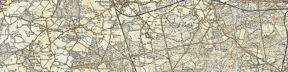 Old map of Gardeners Green in 1897-1909