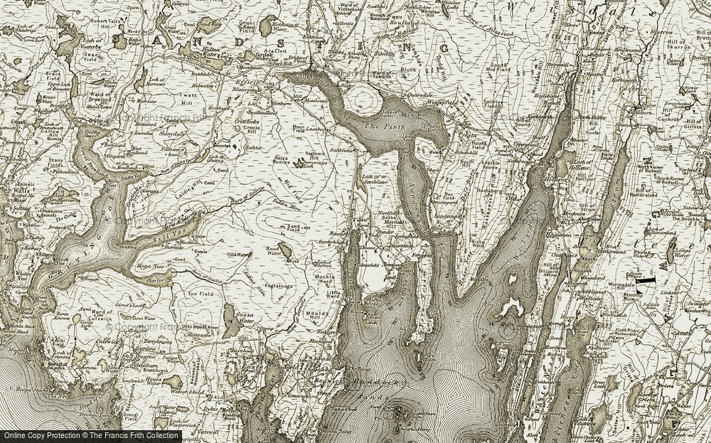 Old Map of Historic Map covering Bekka Hill in 1911-1912