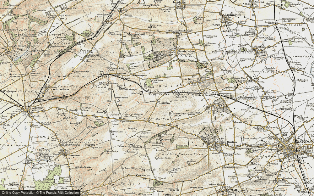 Old Map of Gardham, 1903-1908 in 1903-1908