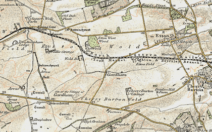Old map of Gardham in 1903-1908