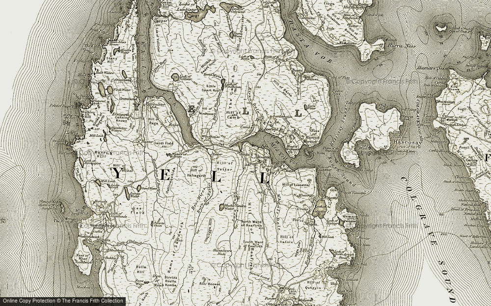 Old Map of Gardie, 1912 in 1912