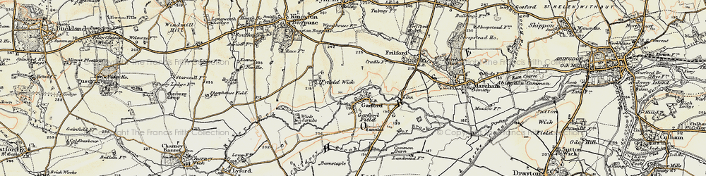 Old map of Garford in 1897-1899