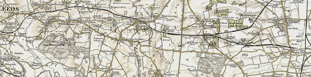 Old map of Garforth in 1903
