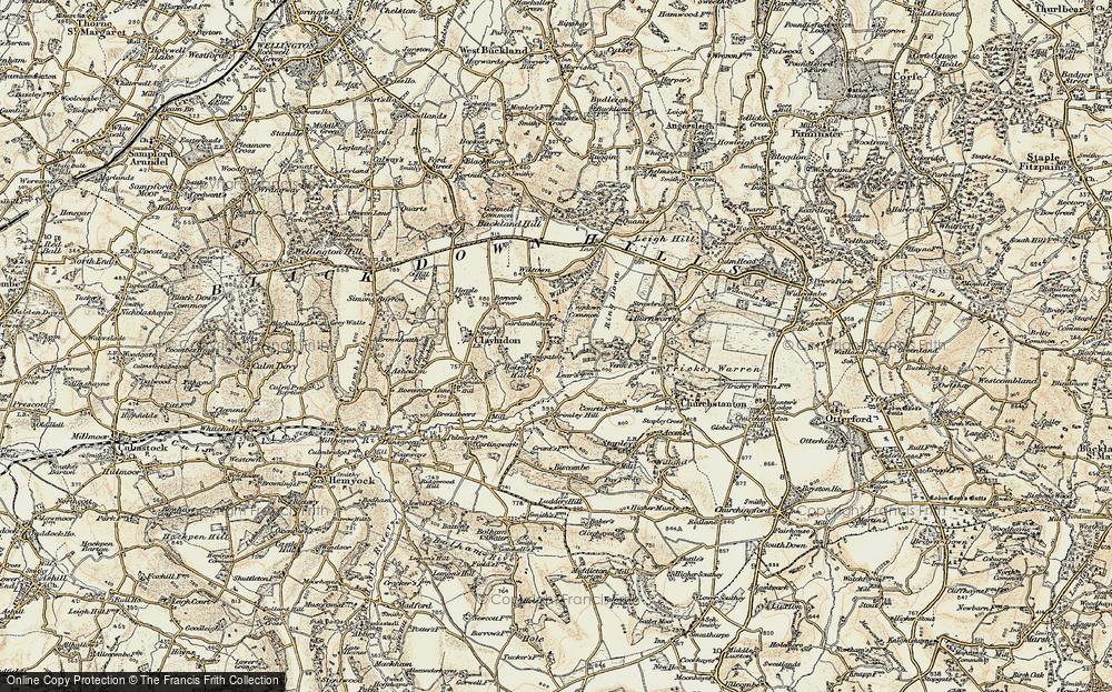 Old Map of Garlandhayes, 1898-1900 in 1898-1900