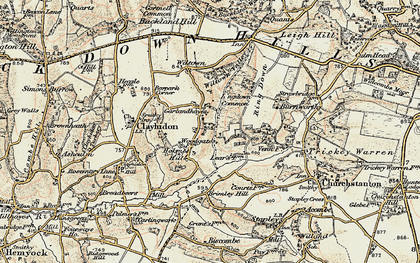 Old map of Garlandhayes in 1898-1900