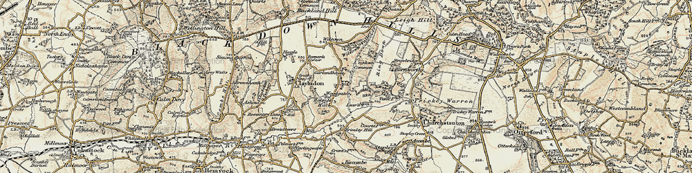 Old map of Garlandhayes in 1898-1900