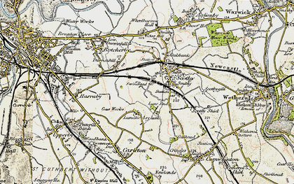Old map of Garlands in 1901-1904