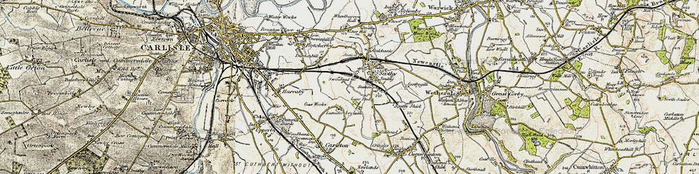 Old map of Garlands in 1901-1904