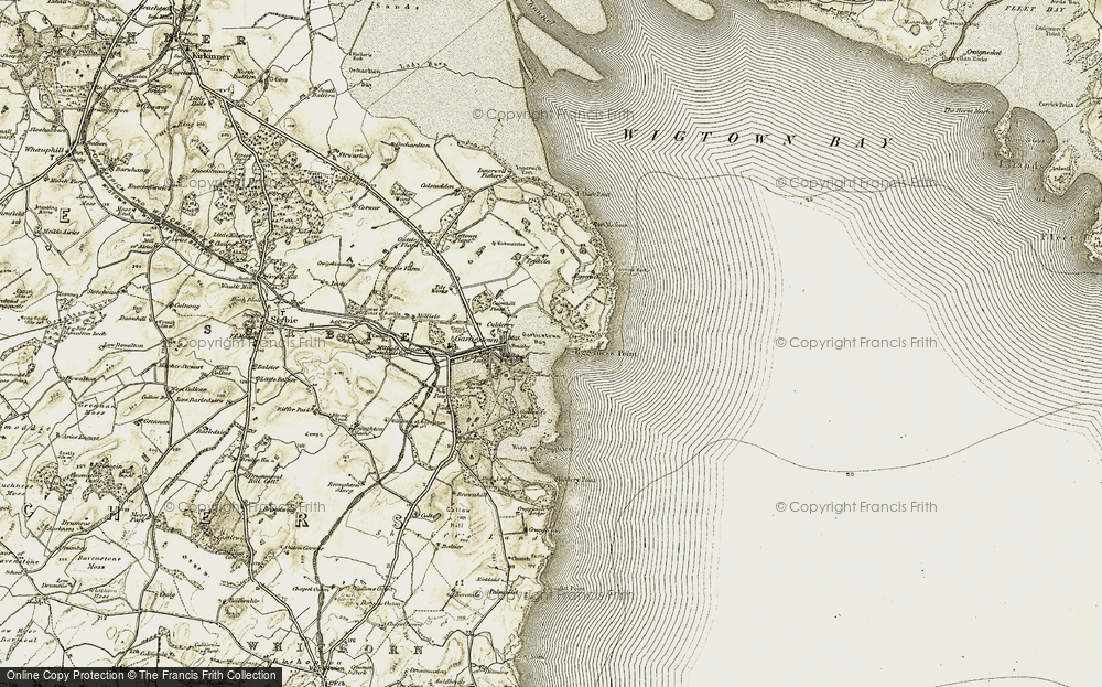 Old Map of Historic Map covering Cruggleton in 1905