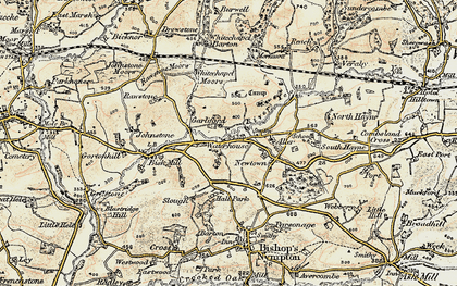 Old map of Burwell in 1899-1900