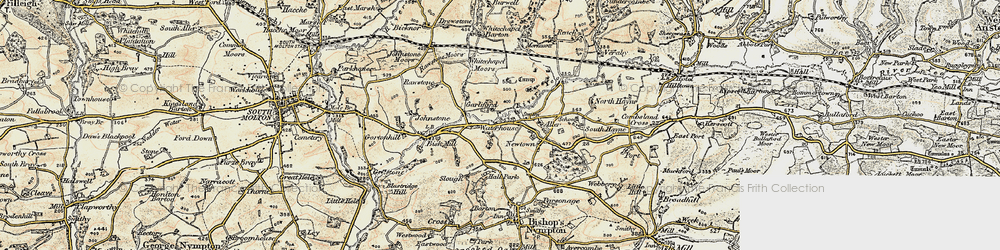 Old map of Burwell in 1899-1900