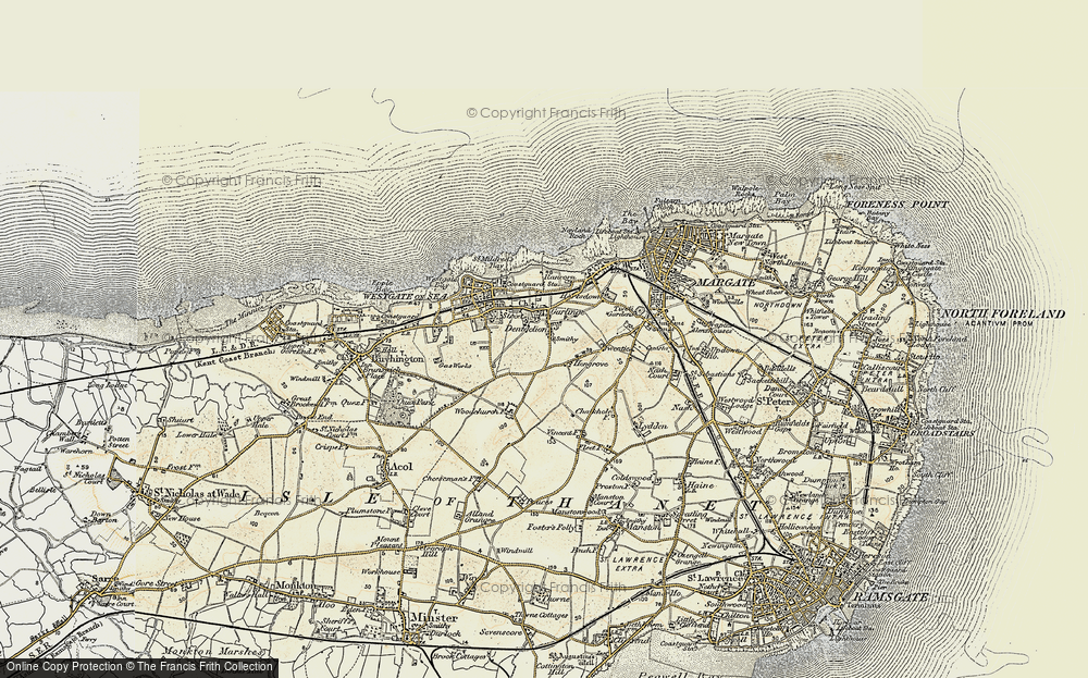 Old Map of Garlinge, 1898-1899 in 1898-1899