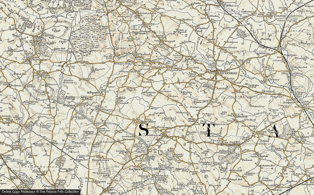 Old Map of Garmelow, 1902 in 1902