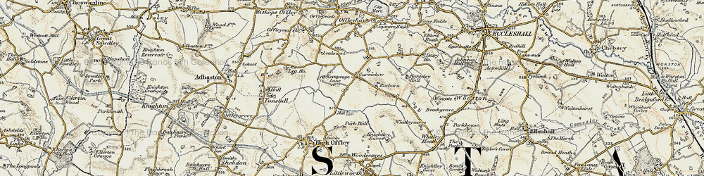 Old map of Garmelow in 1902