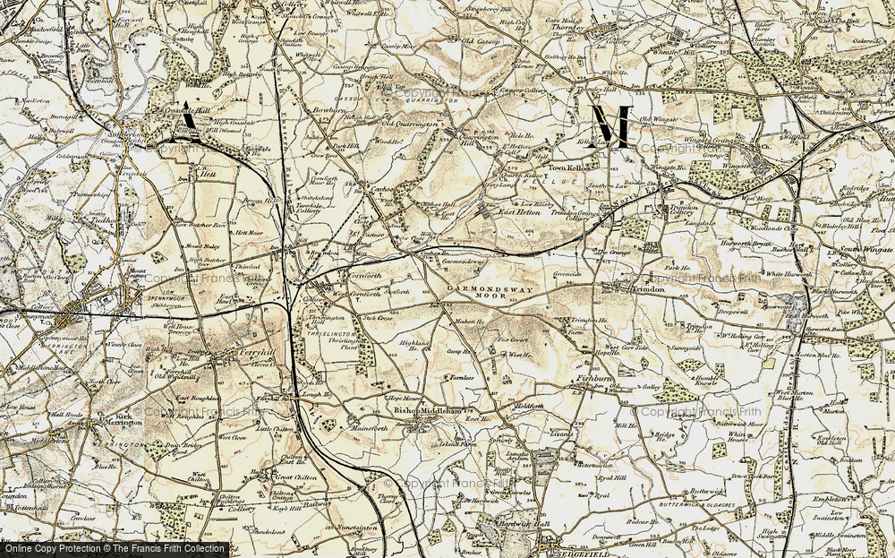 Old Map of Historic Map covering Barmondsway Village in 1901-1904
