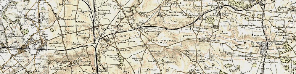 Old map of Garmondsway in 1901-1904
