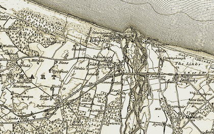 Old map of Ashfield in 1910