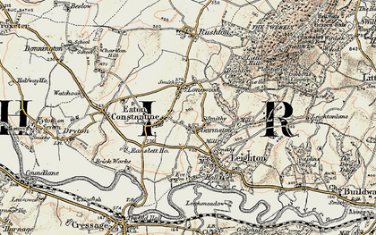 Old map of Garmston in 1902