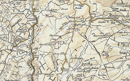 Old map of Garn in 1901-1903