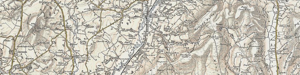 Old map of Garn-swllt in 1900-1901