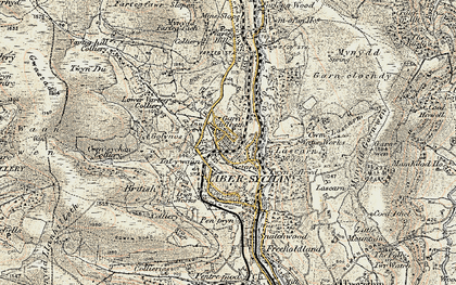 Old map of Garndiffaith in 1899-1900