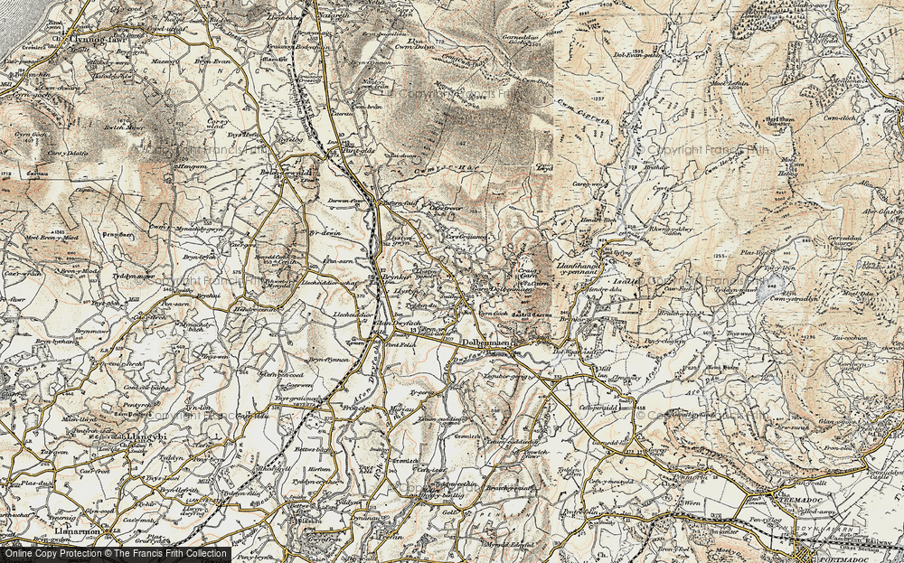 Old Map of Garndolbenmaen, 1903 in 1903