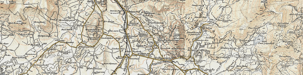 Old map of Garndolbenmaen in 1903