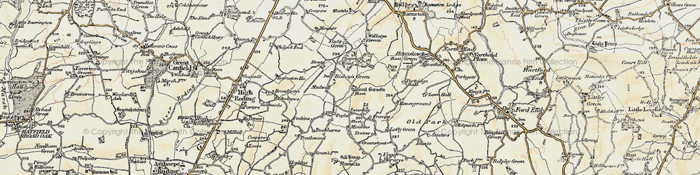 Old map of Garnetts in 1898-1899