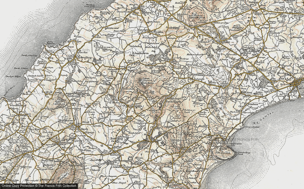 Old Map of Historic Map covering Tyddyn Singrig in 1903
