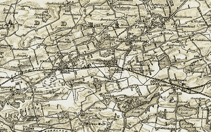 Old map of Garnkirk in 1904-1905