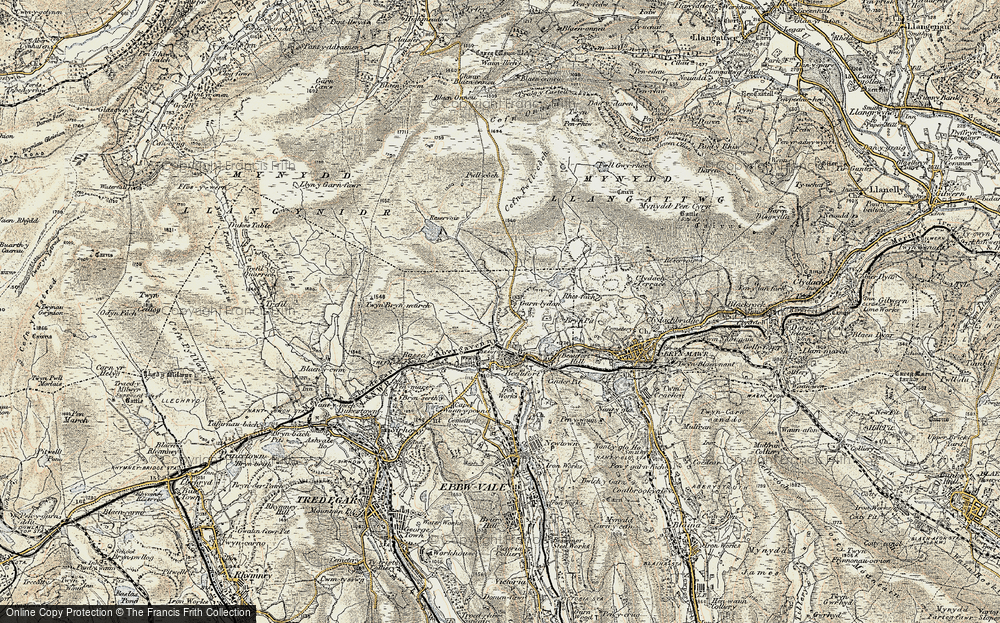Old Map of Garnlydan, 1899-1900 in 1899-1900