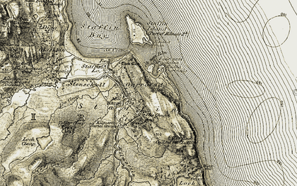 Old map of Garrafad in 1908-1909