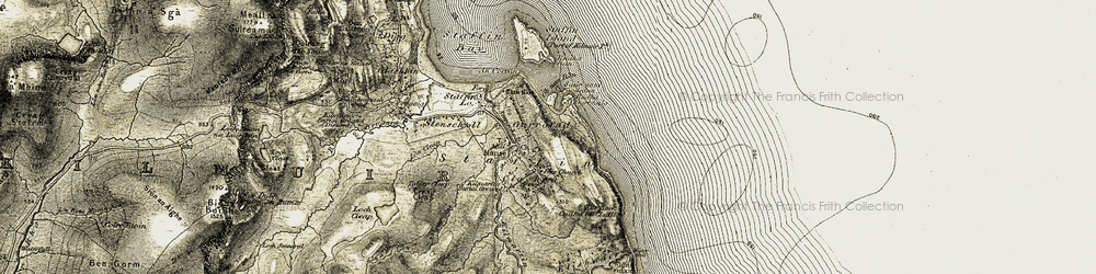 Old map of Garrafad in 1908-1909