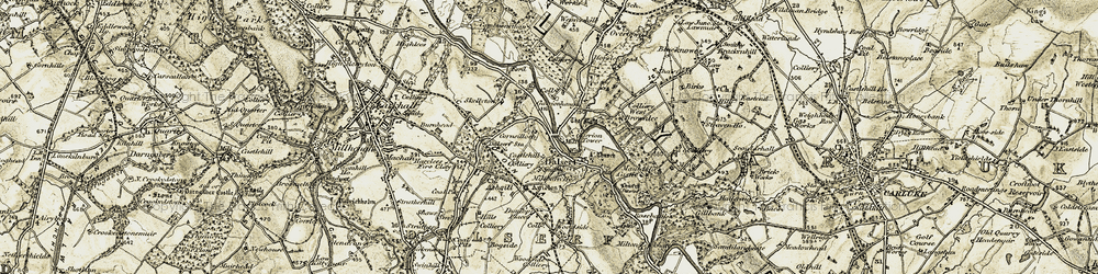 Old map of Garrion Bridge in 1904-1905