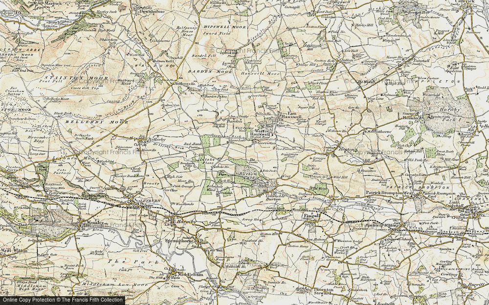 Old Map of Historic Map covering Wham, The in 1904