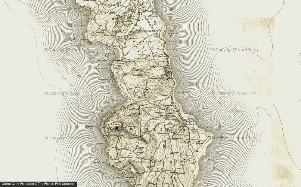 Old Map of Historic Map covering Breddock Bay in 1905