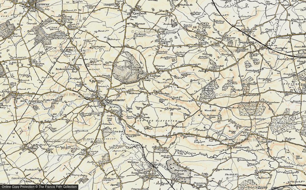 Old Map of Garsdon, 1898-1899 in 1898-1899