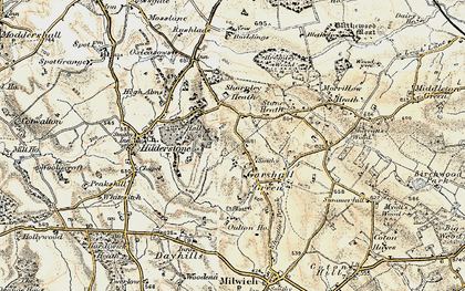 Old map of Garshall Green in 1902
