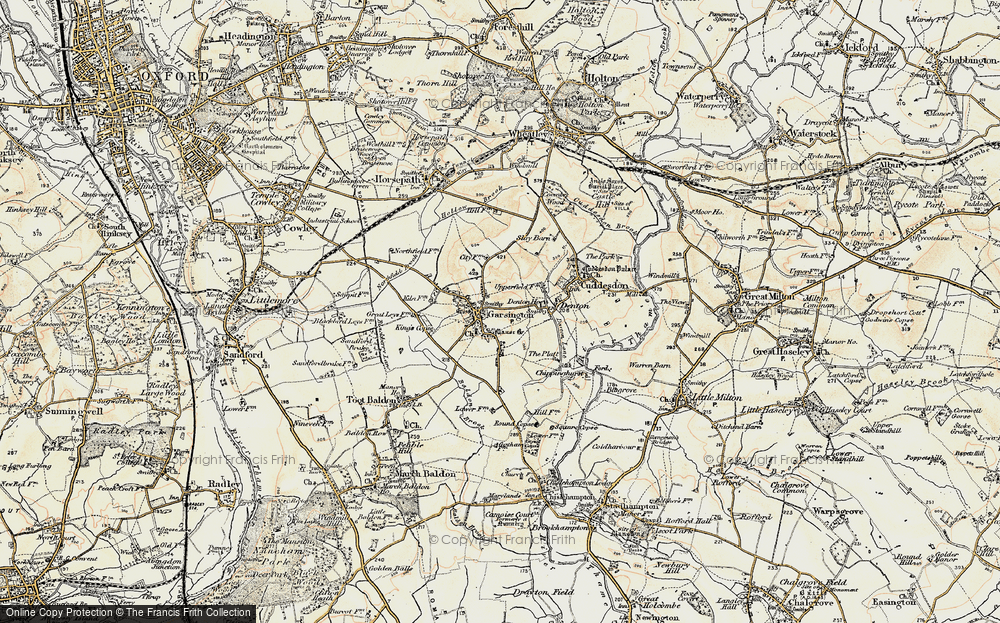 Old Map of Garsington, 1897-1899 in 1897-1899