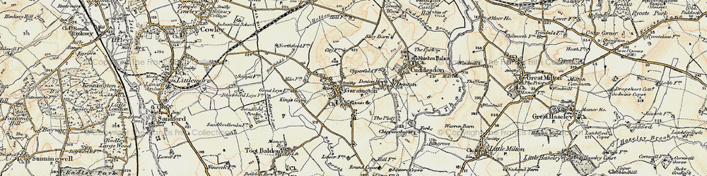 Old map of Garsington in 1897-1899