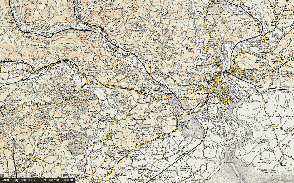Old Map of Garth, 1899-1900 in 1899-1900