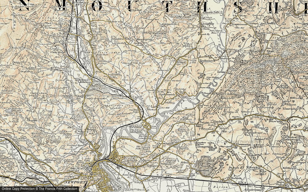 Old Map of Garth, 1899-1900 in 1899-1900