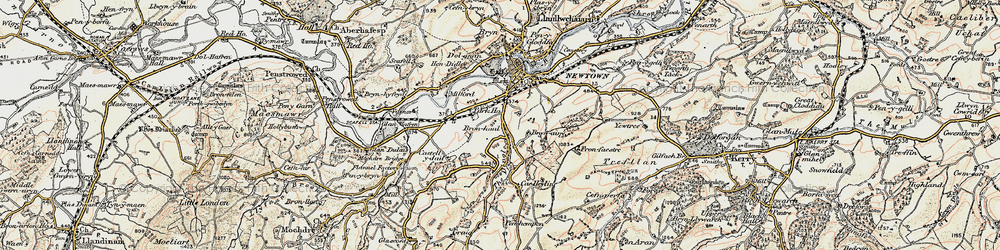Old map of Garth Owen in 1902-1903