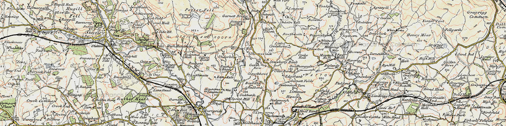 Old map of Barnsdale in 1903-1904