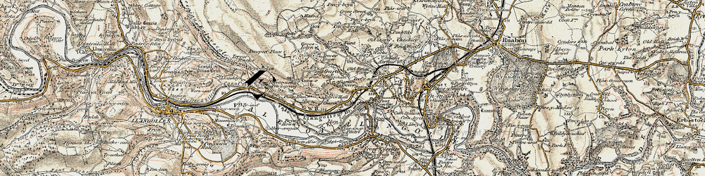 Old map of Garth Trevor in 1902-1903