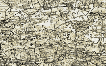 Old map of Garthamlock in 1904-1905