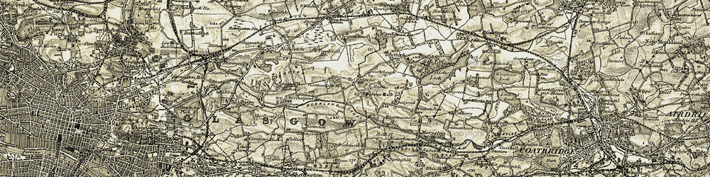 Old map of Garthamlock in 1904-1905