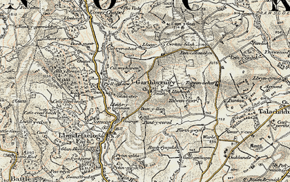 Old map of Garthbrengy in 1900-1901