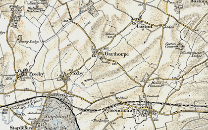 Old map of Garthorpe in 1901-1903